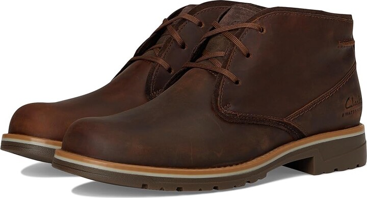 Clarks Morris Peak Waterproof Men's Shoes Beeswax Leather : 8 EE - Wide