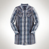 Thumbnail for your product : Ralph Lauren Plaid Cotton Shirtdress
