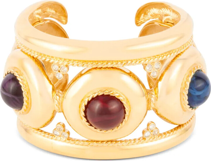 Givenchy Pre-Owned 1980s Gemstone-Embellished Cuff Bracelet