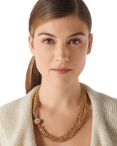 Thumbnail for your product : White House Black Market Goldtone/Crystal Magnetic Fireball Convertible Necklace
