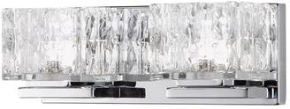 Home Decorators Collection 12-Watt Chrome Integrated LED Bath Light with Clear Cube Glass