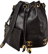 Thumbnail for your product : Chanel Black Caviar Leather 3Cc Bucket Bag