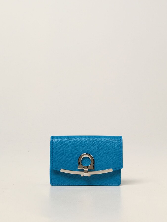 ferragamo wallet blue