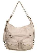 Thumbnail for your product : Ampere Creations Convertible Purse - Both Backpack and Shoulder Bag in Soft Vegan Leather-LT Brown