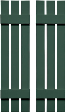 Builders Edge Builders Edge, Custom Three Board Spaced, Board-n-Batten Shutters Pair