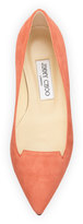 Thumbnail for your product : Jimmy Choo Attila Suede Pointed-Toe Flat, Agate