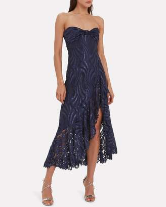 Jonathan Simkhai Metallic Lace Twist Top Dress
