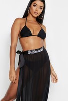 Thumbnail for your product : boohoo Paige Bridesmaid Embroidered Beach Sarong