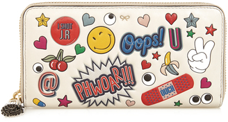 Anya Hindmarch All Over Stickers zip-around leather wallet