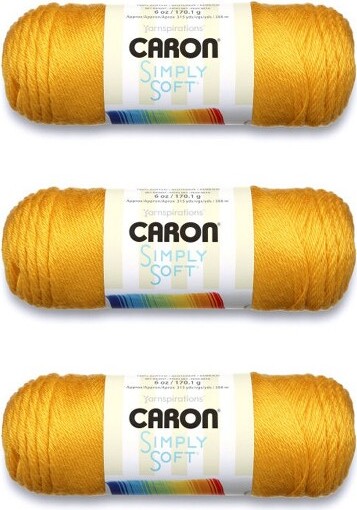 Caron Simply Soft Party Red Sparkle Yarn - 3 Pack of 85g/3oz - Acrylic - 4  Medium (Worsted) - 164 Yards - Knitting/Crochet 
