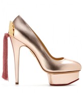 Thumbnail for your product : Charlotte Olympia Fantastic Dolly metallic-leather pumps