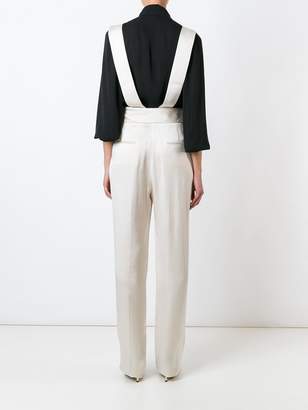 Lanvin dungaree effect trousers
