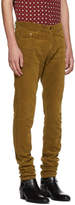 Thumbnail for your product : Saint Laurent Tan Skinny Cord Trousers