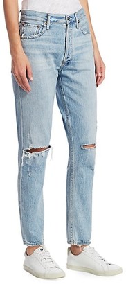 AGOLDE Jamie High-Rise Classic-Fit Ankle Distressed Jeans