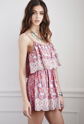 Forever 21 Raga Embroidered Layered Dress