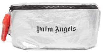 Palm Angels Logo-print Reflective Belt Bag - Mens - Silver