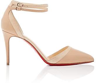 Christian Louboutin Women's Uptown-Double Leather Pumps - Nude