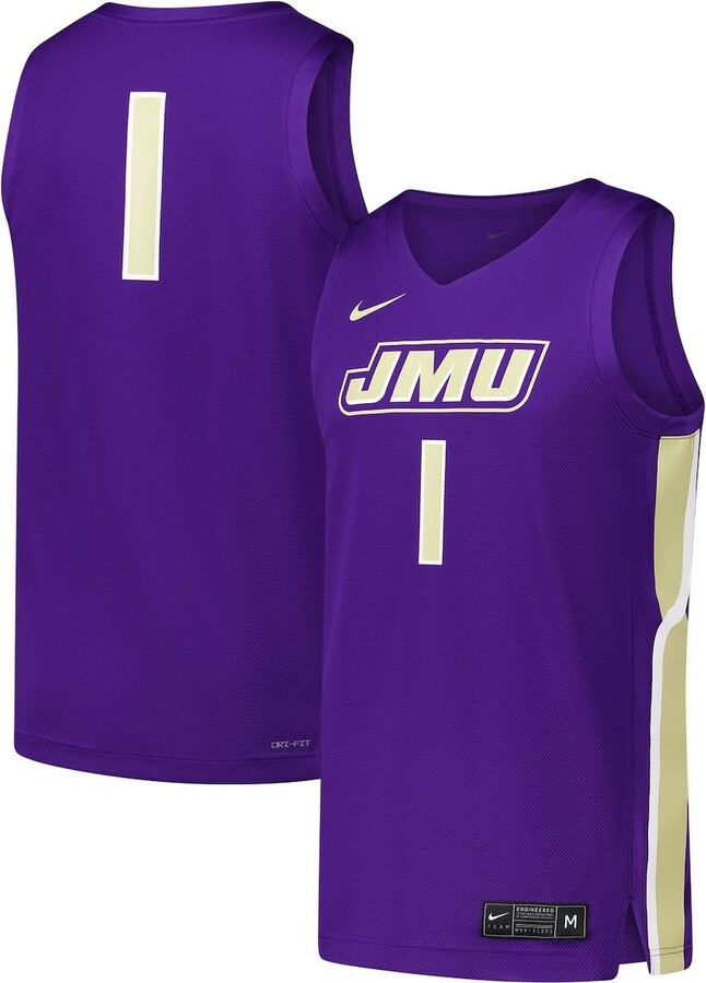 Nike Men's 1 Purple James Madison Dukes Replica Basketball Jersey