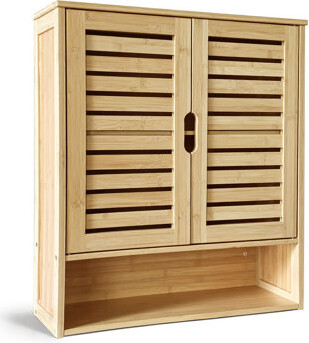 Ebern Designs Bamboo Wall Cabinet With Adjustable Shelf Medicine Cabinet For Bathroom Living Room