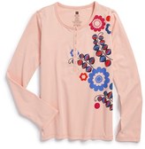 Thumbnail for your product : Tea Collection 'Anni Garden' Henley Top (Little Girls & Big Girls)