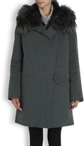 Thumbnail for your product : Yves Salomon Graphite fur trimmed twill parka