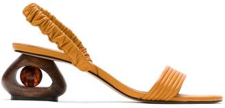 Framed Oppenheim leather sandals