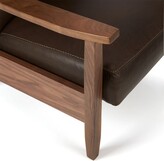 Thumbnail for your product : Crate & Barrel Greer Leather Wood Arm Recliner