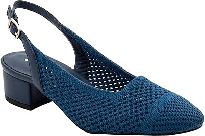 David Tate Glenna High Women's Heels Navy : 9 W (D), Leather/Rubber