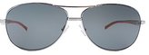 Thumbnail for your product : Tag Heuer TAG 884 102 Palladium Metal Aviator Sunglasses Grey Lens