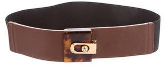 Lanvin Leather-Trimmed Waist Belt