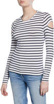 Thumbnail for your product : Bailey 44 Judith Striped Long-Sleeve Cutout Top