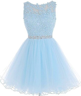 KURFACE Lace Homecoming Dresses Sequined Tulle Short Skirt Party Cocktail Prom Gowns for Juniors WomenLavender UK6