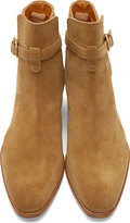 Thumbnail for your product : Saint Laurent Brown Suede Heidi Boots