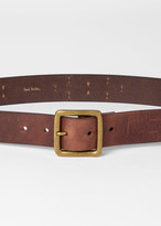 Thumbnail for your product : Paul Smith Men's Brown Leather Belt With Studs