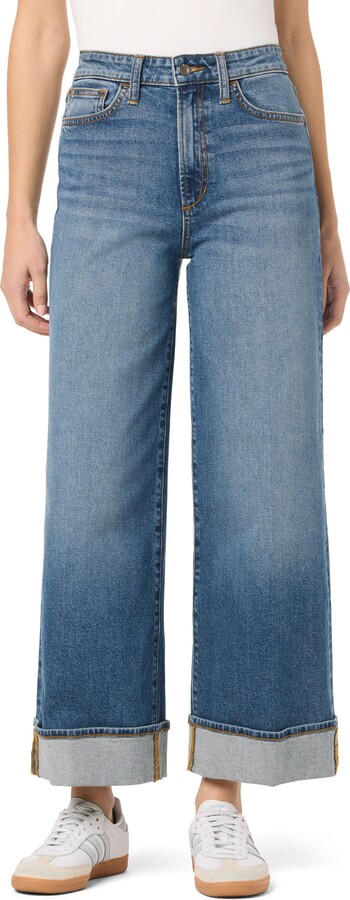 Joe's Jeans Cuffed High Waist Ankle Wide Leg Jeans