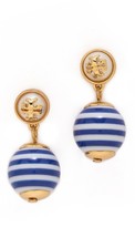 Thumbnail for your product : Tory Burch Saher Logo Drop Earrings