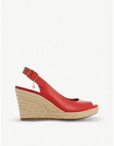 Thumbnail for your product : Dune Kicks leather espadrille wedge sandals