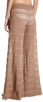 Thumbnail for your product : Letarte Crochet Lace Flare Beach Pants, Brown