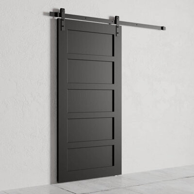 Urban Woodcraft Wood Barn Door with Installation Hardware Kit