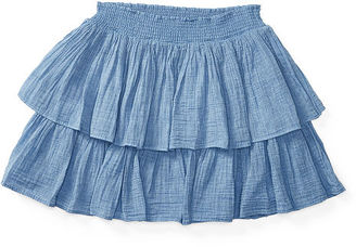 Ralph Lauren Cotton Gauze Pull-On Skirt