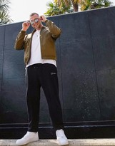 Thumbnail for your product : ASOS DESIGN Plus bomber jacket with MA1 pocket in khaki