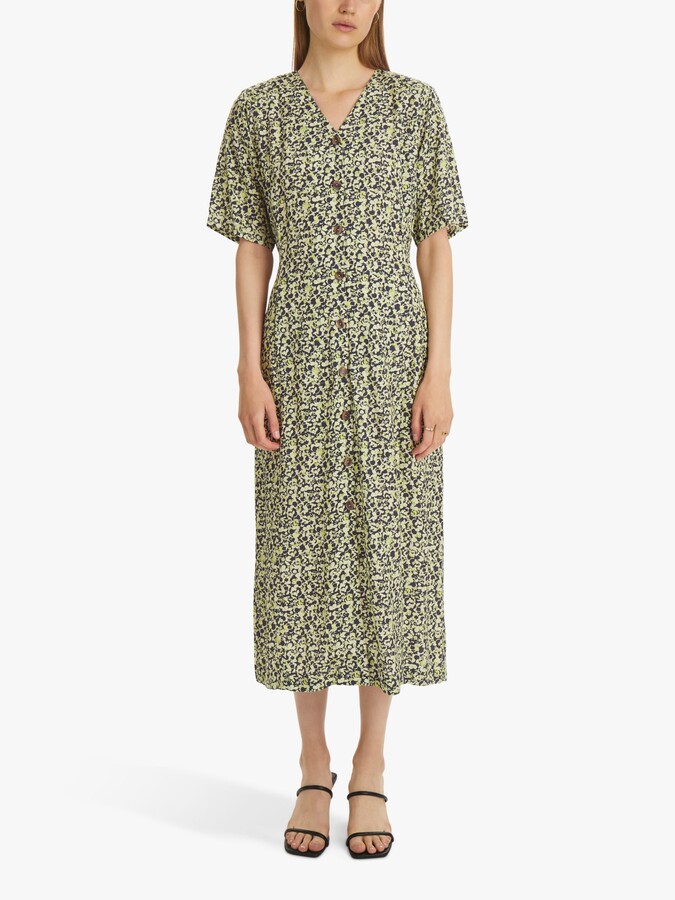 KAREN BY SIMONSEN Bree Floral Print Midi Dress, Green Marengs - ShopStyle