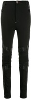 Thumbnail for your product : Philipp Plein High Waisted Biker Jeans