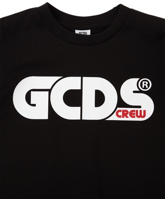 GCDS Logo Print Cotton Jersey T-shirt