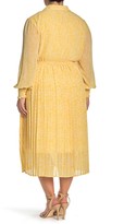 Thumbnail for your product : MelloDay Smocked Sleeve Midi Shirt Dress (Plus Size)