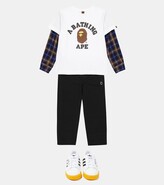 Thumbnail for your product : Bape Kids Logo layered cotton top