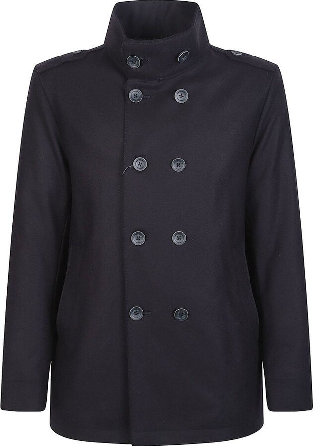 Herno High Neck Button-Down Coat