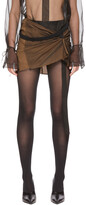 Thumbnail for your product : Nensi Dojaka SSENSE Exclusive Brown & Black Gathered Front Miniskirt