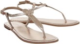 Thumbnail for your product : Office Samba Toe Post Sandals Rose Gold Croc Leather Drench