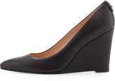 Thumbnail for your product : Stuart Weitzman Logopower Point-Toe Wedge Pump, Black